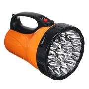 ЕРМАК Фонарь прожектор 18 ярк. LED, 3xАА / вилка 220В, пластик, 17x11 см