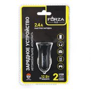 FORZA Автомобильное зарядное устройство Комфорт, 2xUSB, 2.4А, 5В, 2 цвета