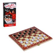 Игра настольная 2 в 1, шашки, Чапаев, 29х29см, дерево, пластик