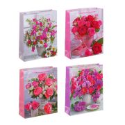 LADECOR Пакет подарочный бумажный, 26x32x9 см, 4 дизайна, Букеты, арт 2