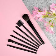 ЮНИLOOK Набор кистей для макияжа 7шт професс., дерево, синтетич.нейлон, 15см, черный, 26905-26