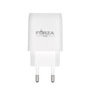 FORZA Сетевое зарядное устройство Стандарт, 2xUSB, 2А, 5В, Белый