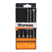ЕРМАК Набор буров по бетону системы SDS-plus, серия MASTER 5 шт(5/110, 6/110, 6/160, 8/160, 10/160)